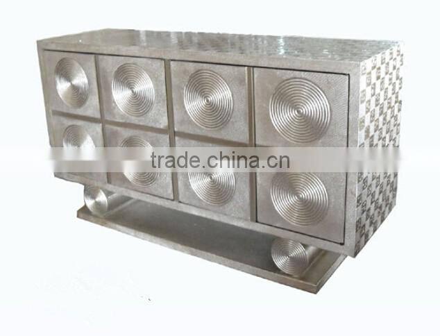 Elegant Designs Modern Silver Cabinet Wooden Multi Drawer For Home Use