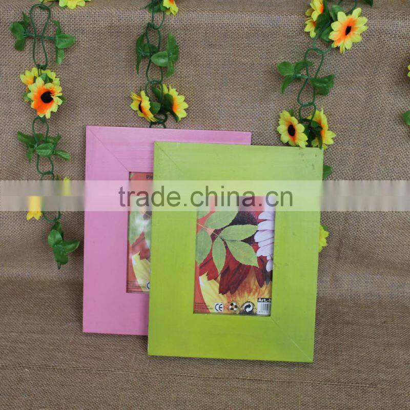 Hot sell handmade cheap colorful decorative wooden photo frame