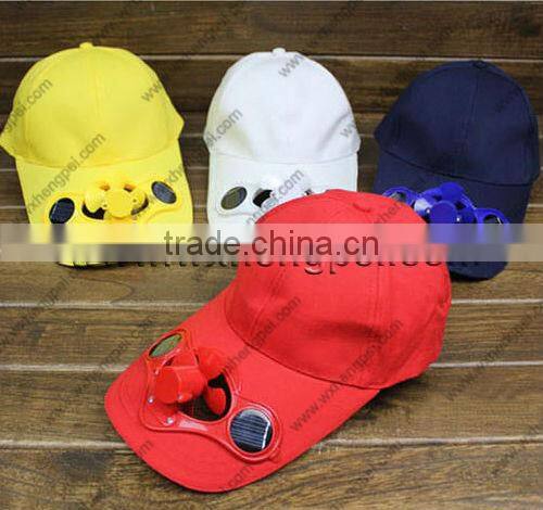 solar LED outdoor cap with fan