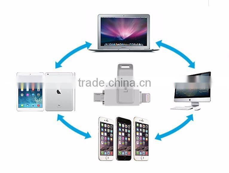 High quality U-disk iDrive otg usb flash drive u disk for iPhone 5 5s 6 Plus iPad Mini PC IOS