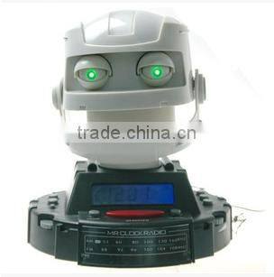 Fashion Smart Sensor Robot Cartoon radio Robot Clock