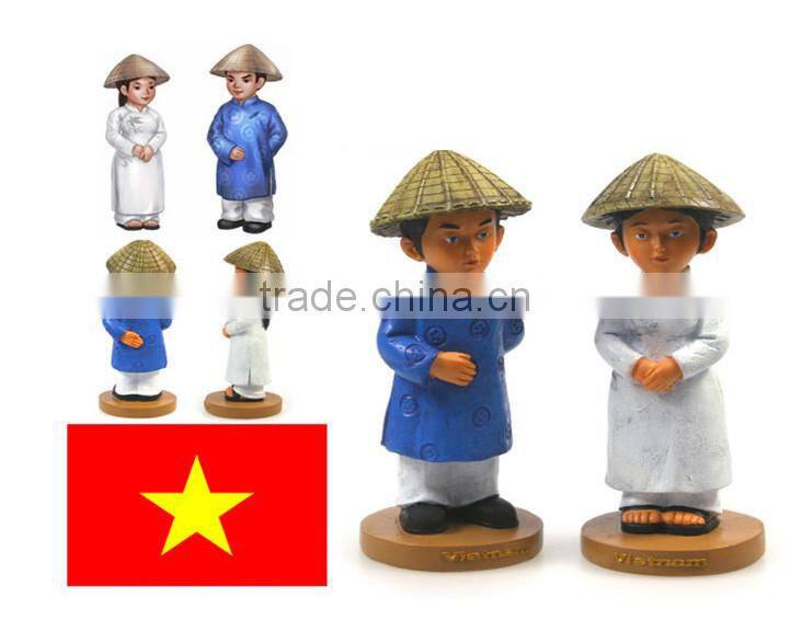 Traditional Vietnamese fashion resin sex figurine bobble head