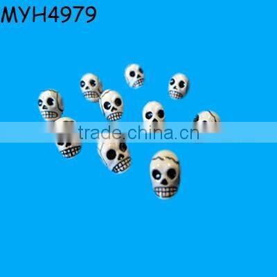Resin green skull beads as gifts&crafts