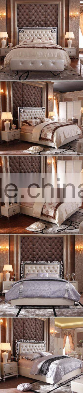 Fancy king size design bed frame furniture