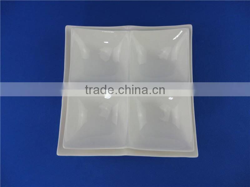 ceramic four compartment dinner plates