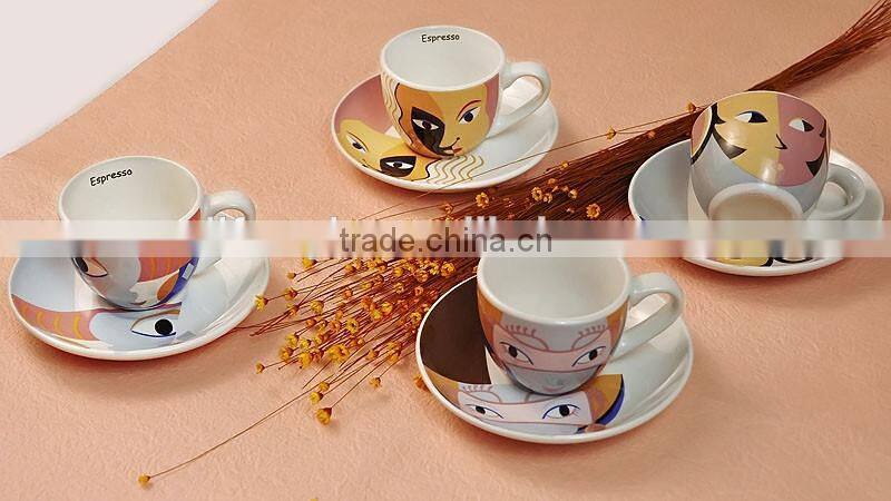 ceramic cup & saucer, cup saucer set, coffee set