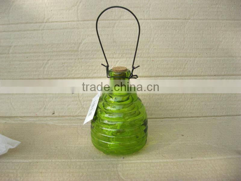 home and guarden Colored hanging glass bee catcher/galss bee catcher
