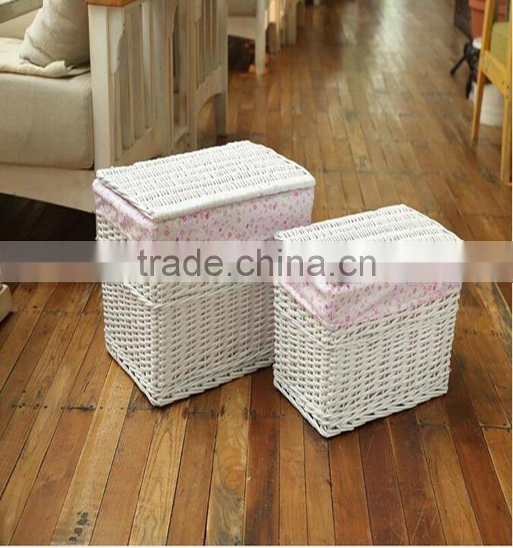 Hand-Woven Willow dirty clothes basket