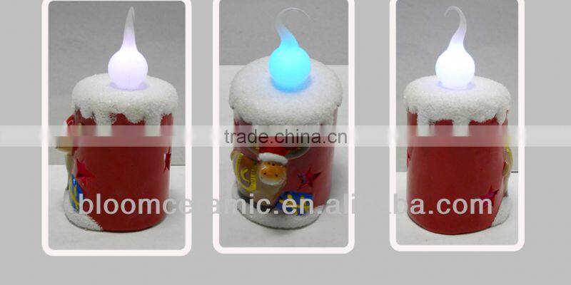 Wholesale ceramic christmas decoration with LED light