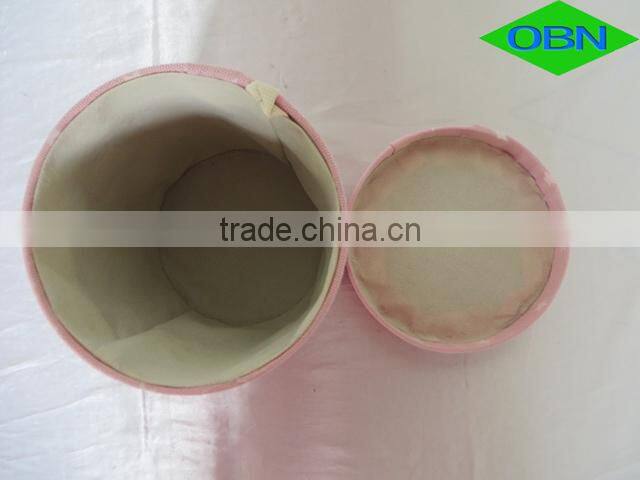 wholesale Colored unique canvas laundry basket round cloth box