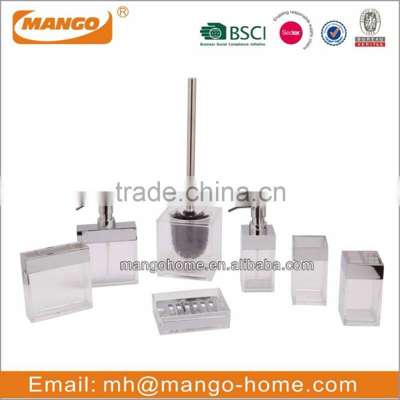 Hot Sale Square Plastic Bathroom Set