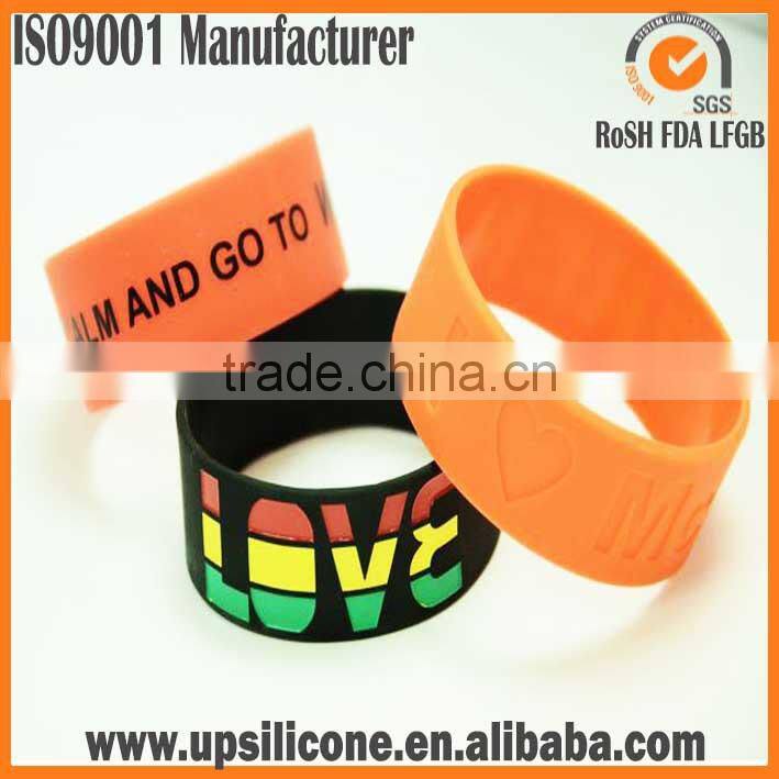 customized debossed silicone wristbands custom shape silicone wristbands