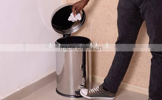 High Quality Foot Pedal Trash Bin Stainless Steel Dustbin