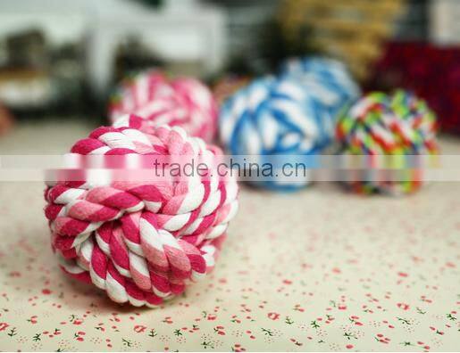 colored textile ball toys for dog pet