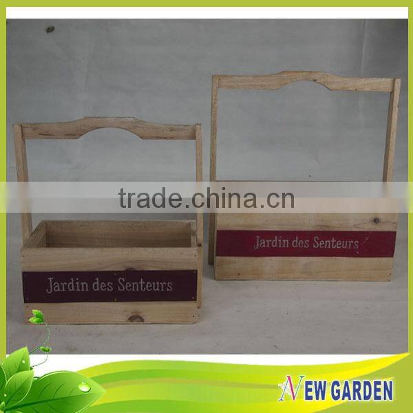 Wooden Decoration basket, Gardeing Colorful Wood Easter Basket