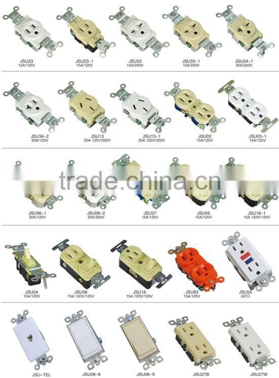 universal decoration electrical wall switched socket