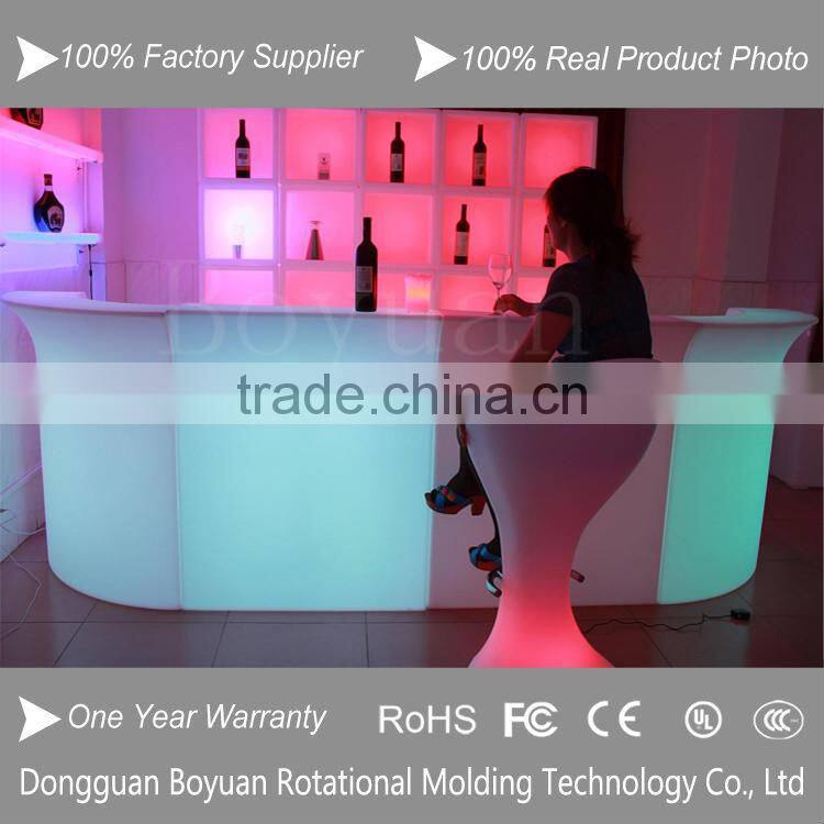 Rotational molding plastic LED bar reception counter, led bar desk
