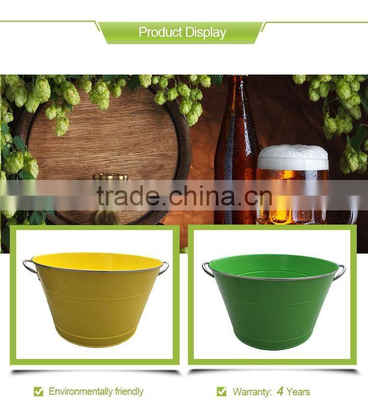 Different types of oval ice bucket with cut flower