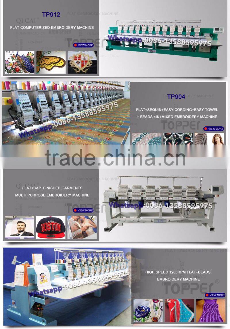 6head/15 head used flat computerized embroidery machine