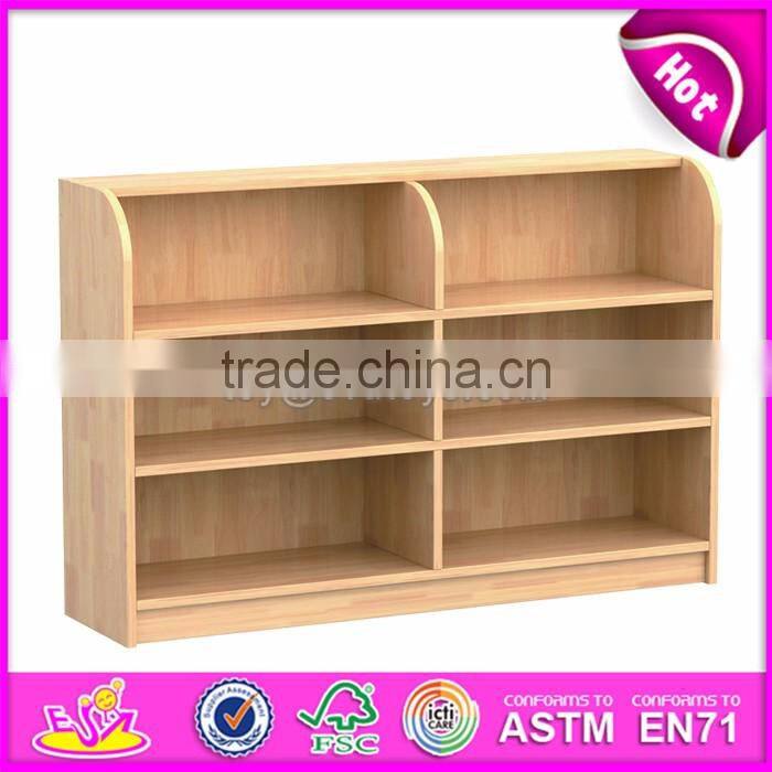High quality kids preschool furniture natural wood storage furniture W08C203