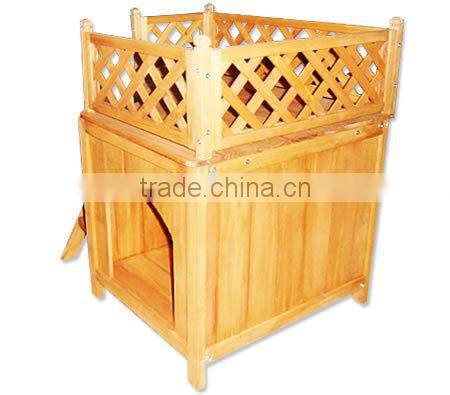 Apartment Style Indoor/Outdoor Wooden Pet House Kennel for Dog / Cat