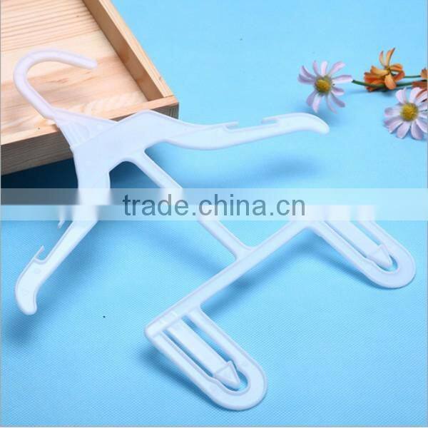 10pcs BLUE Portable Foldable Plastic Clothes Hangers Hook Travel Drying Rack