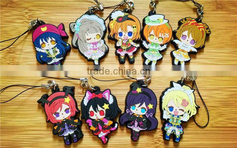 fancy customized rubber High quality 3D PVC rubber key chains