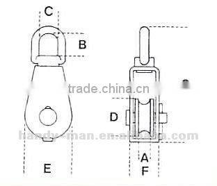 Stainless Steel Single Wheel Cable Pulley
