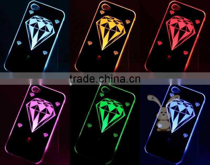 Cellphone flashing mobile phone cover case for i phone 5 for samsung