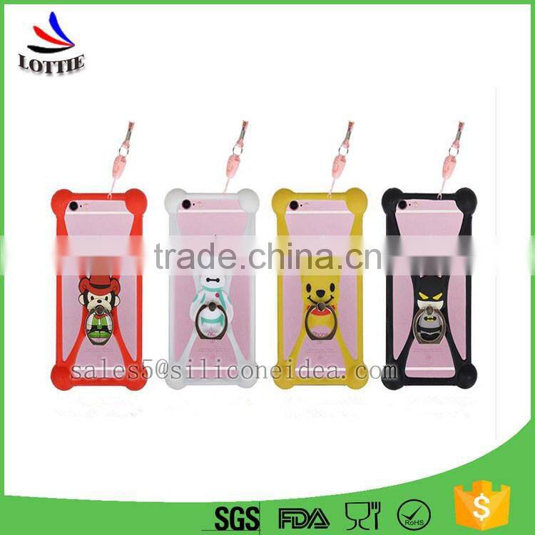 High quality universal Silicone Phone Holder Silicone Cover Ultra-Thin Phone Case for iphone 6 case custom