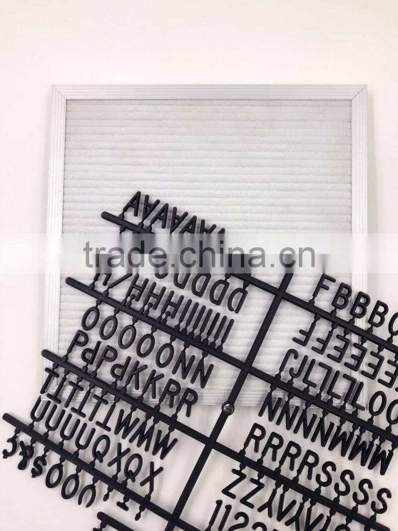 Custom colorful plastic letters for felt letterboard