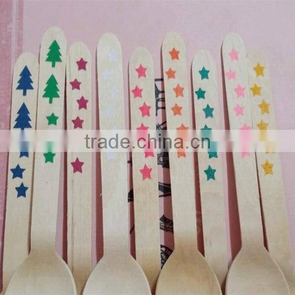 FSC Certificate Food Grade Disposable Natural Wood Material Spoon
