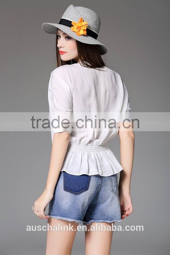 auschalink outdoor summer ladies short jeans pants lowest price