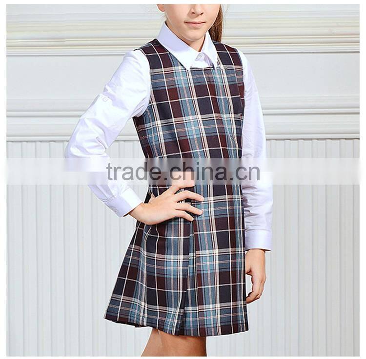 Hot Sale Classic Plaid School Uniform Dress For Girls