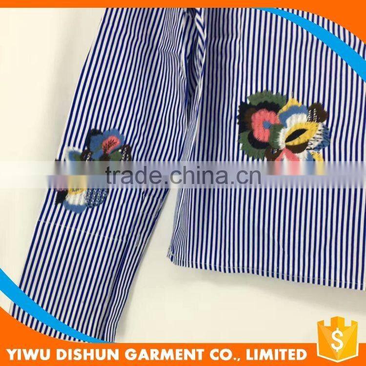 Best quality fashion embroidery blouse ladies