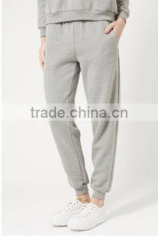 Sporty joggers cut with a slim leg contrast stitch detail to the sides and back pocket