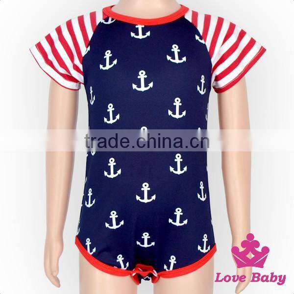 America Independence Day Children Jumpsuits Pom Short Sleeve Printed Pattern Adult Baby Romper