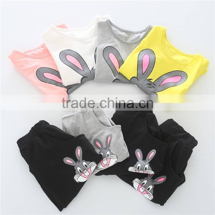 custom casual girls summer clothing sets kids clothes hot sale children clothes kids carton children clothing set