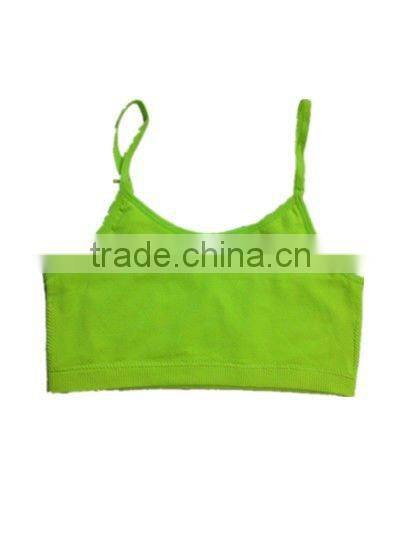 seamless zigzag stitch bra open sport tank top cami bra with removeable pad and strap clipper