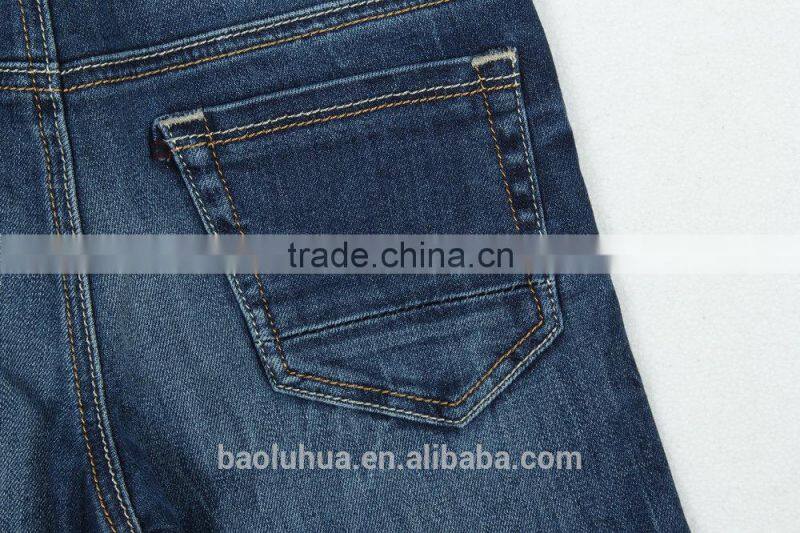 T1113K Comfortable boys kid Children stretchasble waist band Medium indigo jeans