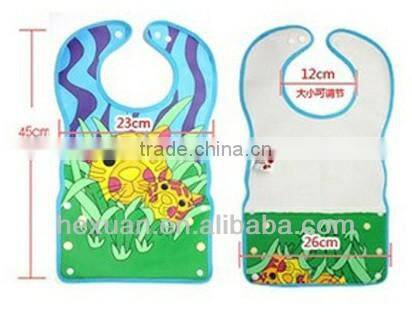PVC baby bibs Baby rice bib waterproof plastic bib