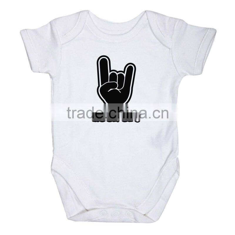 ROCK ON Gesture Baby Bodysuits Cotton Unisex