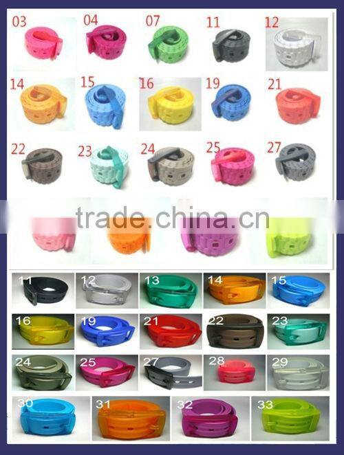 Popular Customized Colorful Silicon Golf Belt