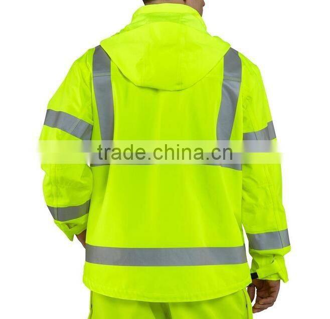 Orange safety jacket reflective protective jacket warm worker hi vis jacket