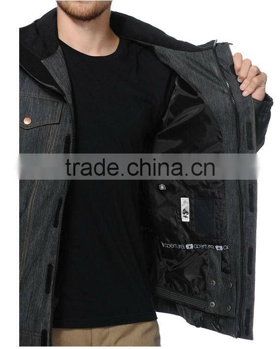 Custom Varsity Waterproof Snowboard Jacket For Men 2014
