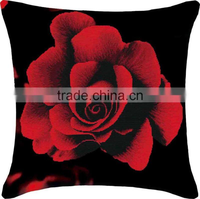 Wholesale Multicolor Flower Pattern Square Throw Pillow Cotton Cross Stitch Patterns For Decorating