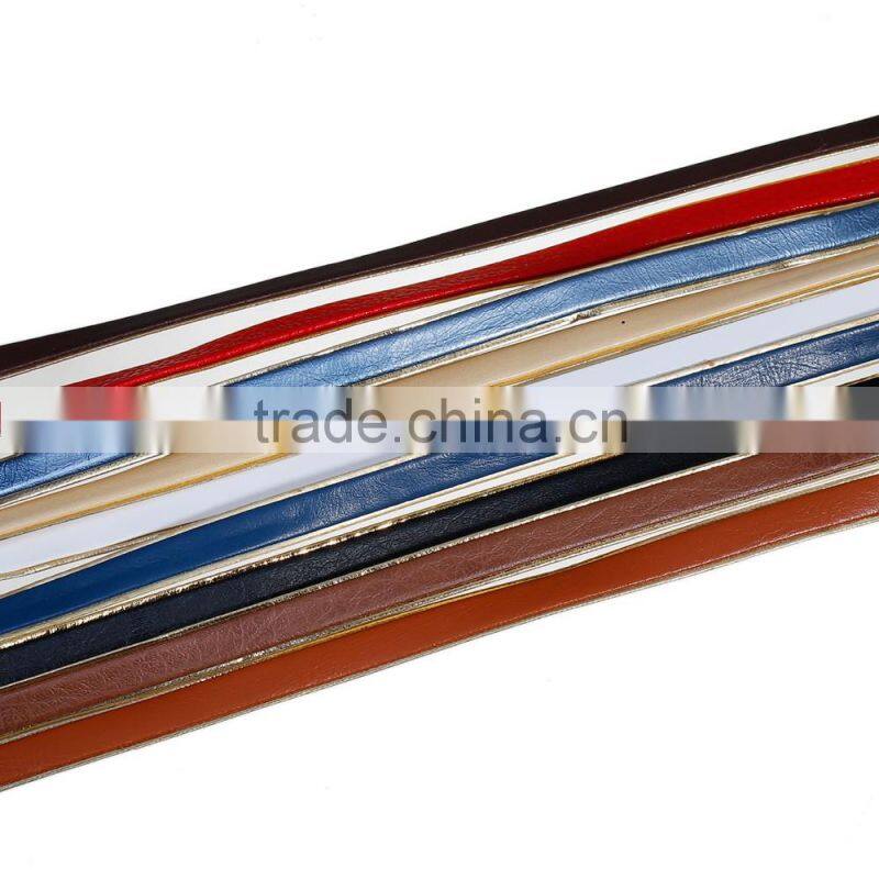 High Premium Quality Gold AB Color Flat PU Leather Cord 10mm