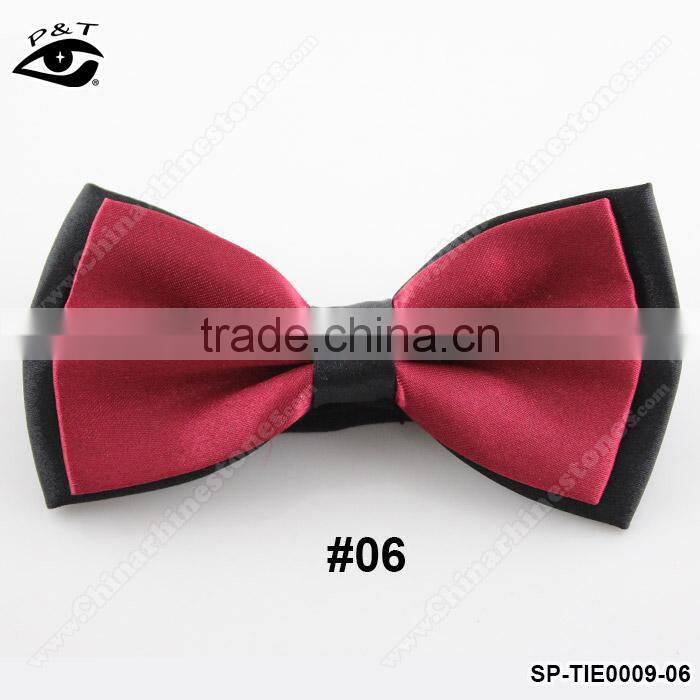 12.5x6.5CM fancy polyster bow tie British Style Solid Bowtie for Bridegroom Wedding Dress