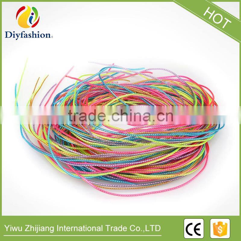 Colorful 1kg each roll DIY Round Hollow Knit Plastic PVC scoubidou fashion strings