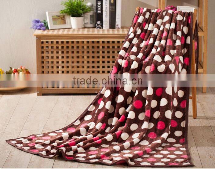 2013 new Japanese style waves point thick flannel blanket